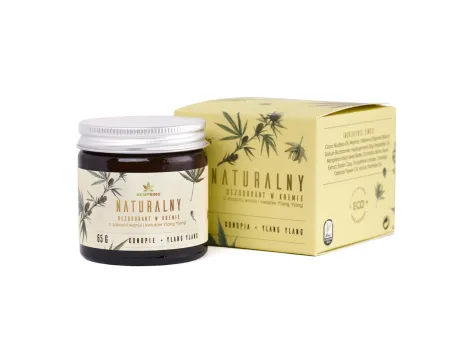 Naturalny dezodorant konopny w kremie z CBD o zapachu wanilii i kwiatów Ylang Ylang 65g HempKing - 2