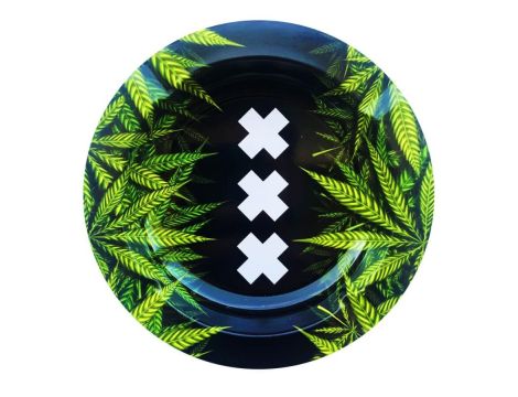 Popielniczka metalowa XXX Amsterdam liście