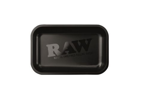 RAW Black Matte - Mała czarna matowa metalowa tacka do kręcenia - 2