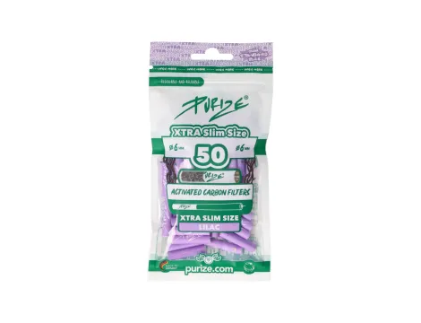 PURIZE - Filtry węglowe XTRA-SLIM fioletowe 6mm 50szt