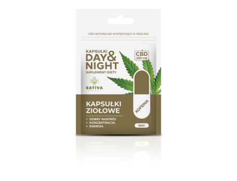 Kapsułki ziołowe DAY&NIGHT - DAY 45 kapsułek, 225mg CBD